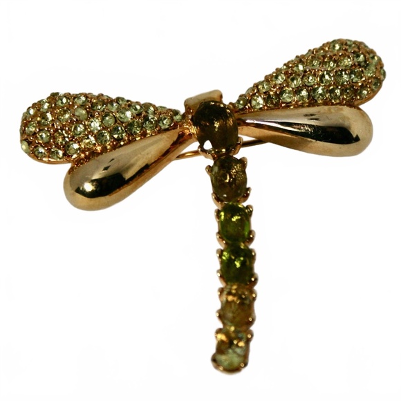 GAP Jewelry - ☃️ 2/$18 GAP Delightful Gold-Tone and Rhinestone Dragonfly Brooch/Pin